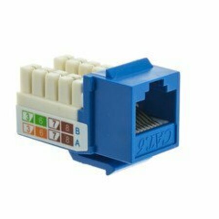 SWE-TECH 3C Slimline Cat6 Keystone Jack, Blue, RJ45 Female to 110 Punch Down FWT326-120BL